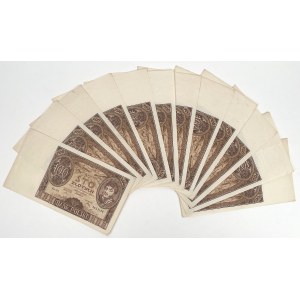 100 złotych 1934 - Ser.C.A. - zestaw (12szt)