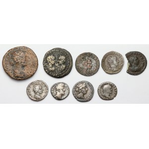 Republic and Roman Empire, Denarii, Antoninians and Bronzes - set (9pcs)