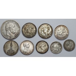 Germany, SILVER brand MIX - set (9pcs)