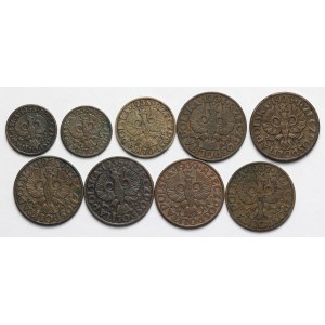 1-5 pennies 1923-1939 - set (9pcs)