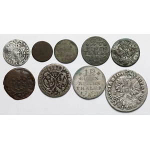 Europa, Monety srebrne i bilonowe - zestaw (9szt)