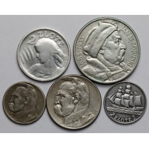 2-10 zlotys 1924-1936 - set (5pcs)