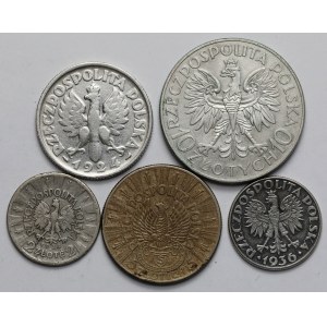 2-10 zlotys 1924-1936 - set (5pcs)