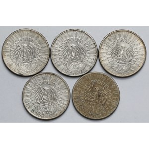Pilsudski 5 zlotych 1934 - shooter - set (5pcs)