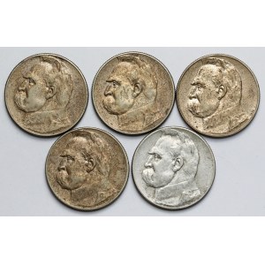 Pilsudski 5 zlotych 1934 - shooter - set (5pcs)