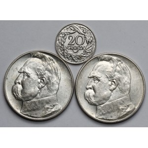 10 zlotys and 20 groszy 1923-1936 - set (3pcs)
