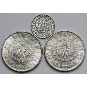10 zlotys and 20 groszy 1923-1936 - set (3pcs)