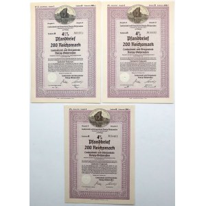 Danzig, Landesbank und Girozentrale ... Pfandbrief, 200 rmk 1941 (3ks)