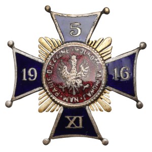 Patriotic badge Homeland Freedom Keep us Lord - 5.XI.1916