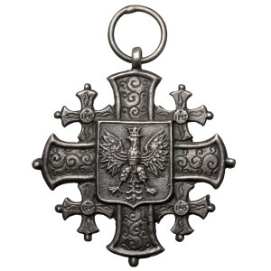 PSZnZ, Polish Jerusalem Cross - in SILVER