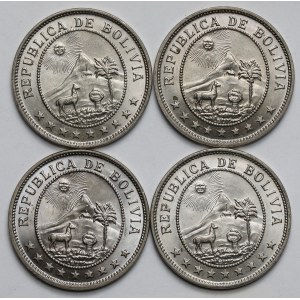 Bolivia, 50 centavos 1939 - set (4pcs)
