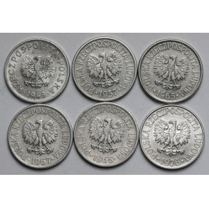 50 pennies 1949-1976 - set (6pcs)