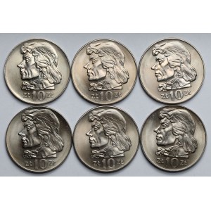 10 zlotych 1970 Kosciuszko - mint - set (6pcs)