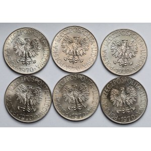 10 zlotych 1970 Kosciuszko - mint - set (6pcs)