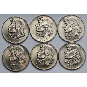 10 zlotych 1970 Kosciuszko - mint - set (6pcs)