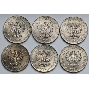 10 zlotych 1970 Kosciuszko - mint - set (6pcs)