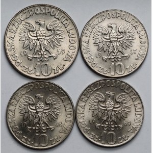 10 zlotys 1959-1969 Copernicus - mint - set (4pcs)