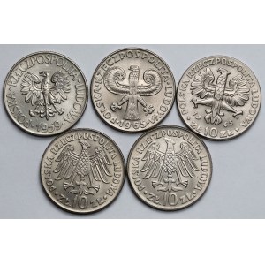 10 zlatých 1959-196 - mincovna - sada (5ks)