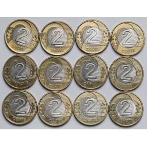 2 zlote 1995-2020 - mint - set (12pcs)