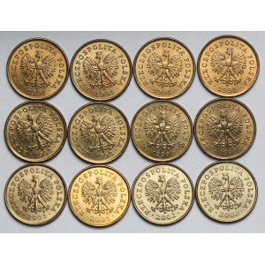 5 groszy 1991-2002 - mennicze - zestaw (12szt)