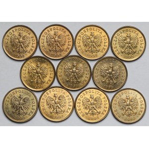 5 groszy 1991-2002 - mennicze - zestaw (11szt)