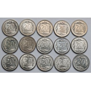 20 pennies 1990-1999 - mint - set (15pcs)