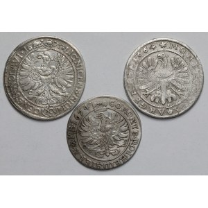 Silesia, 6 and 15 krajcars 1664-1674 - set (3pcs)