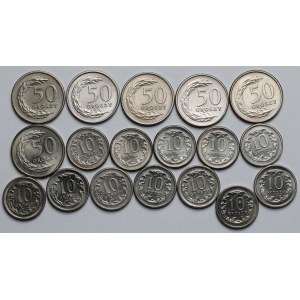 10-50 pennies 1990-2000 - mint - set (18pcs)