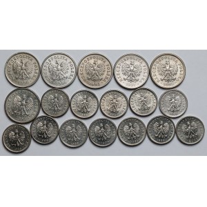 10-50 pennies 1990-2000 - mint - set (18pcs)