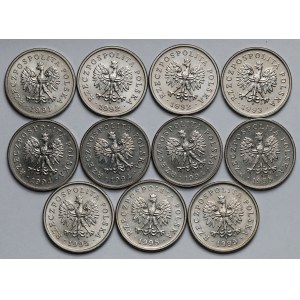 1 złoty 1991-1995 - mennicze - zestaw (11szt)