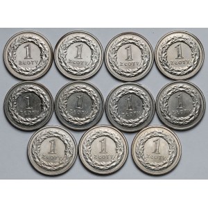 1 złoty 1991-1995 - mennicze - zestaw (11szt)