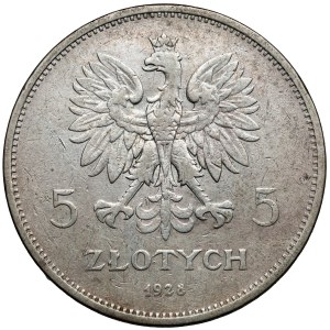 Nike 5 zlotys 1928 unmarked, Brussels
