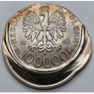 Destruct 100,000 zloty 1990 Solidarity - impressive