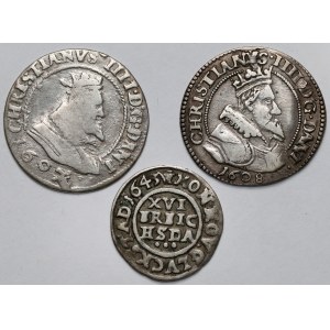 Denmark, Silver Coins 1607-1643 - set (3pcs)