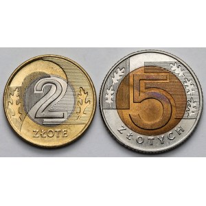 2 and 5 zlotys 1994 - set (2pcs)