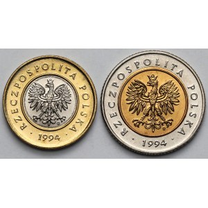 2 and 5 zlotys 1994 - set (2pcs)