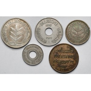 Palestine, 2-100 mils 1927-1941 - set (5pcs)