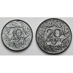 General Government, 10 and 20 groszy 1923 - set (2pcs)