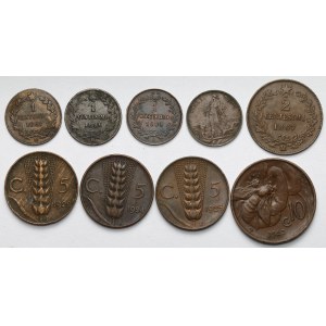 Italy, 1-10 centesimi 1867-1943 - set (9pcs)