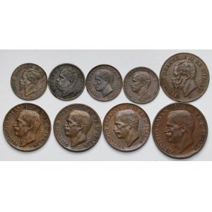 Italy, 1-10 centesimi 1867-1943 - set (9pcs)