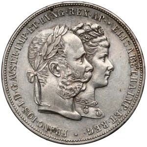 Austria, Franz Joseph I, 2 guilders 1879 - silver jubilee