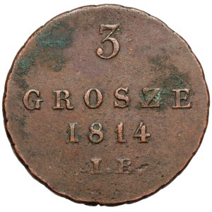 Duchy of Warsaw, 3 grosze 1814 IB