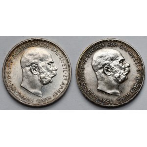 Rakousko, 2 koruny 1912 - sada (2ks)