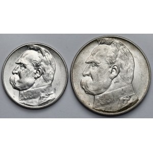 Pilsudski 5 zloty 1936 and 10 zloty 1935 - set (2pcs)