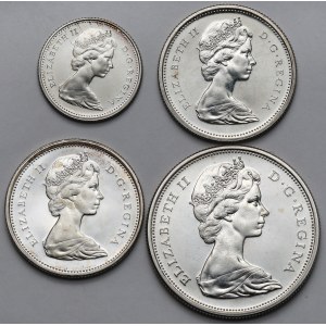 Kanada, 10-50 centów 1965-1967 - zestaw (4szt)