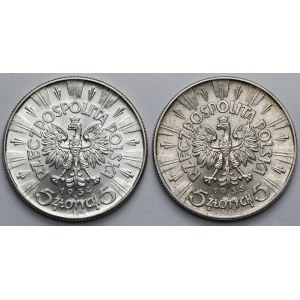 Pilsudski 5 zlotych 1934 and 1935 - set (2pcs)