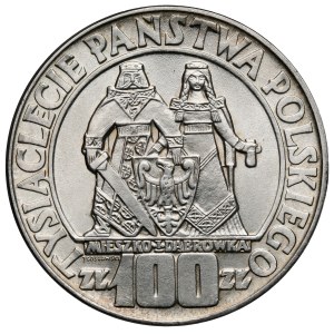 ARGENTO 100 oro 1966 Mieszko e Dąbrówka