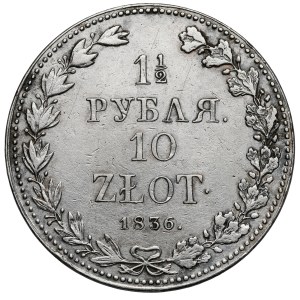 1-1/2 ruble = 10 zlotys 1836 MW, Warsaw