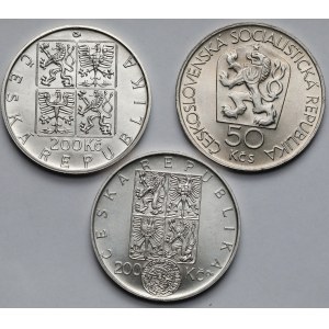 Česká republika, 50-200 korún 1978-2000 - sada (3ks)