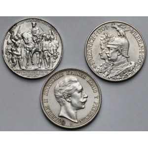 Prusy, 2 marki 1901-1913 - zestaw (3szt)